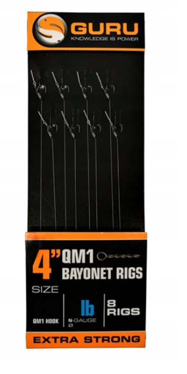 Przypony Guru QM1 Rigs bagnet r.10 0.19mm 10cm